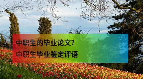 中职生的毕业论文?中职生毕业鉴定评语