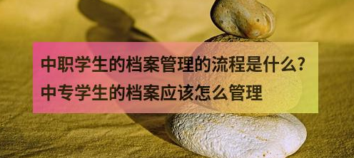 中职学生的档案管理的流程是什么?中专学生的档案应该怎么管理